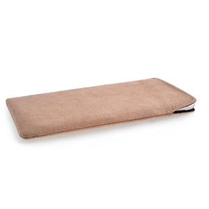 iPhone Alcantara Pouch Sand Rosé - Wrappers UK