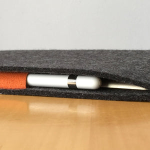 iPad Wool Felt Charcoal Portrait with Pencil Holder - Wrappers UK