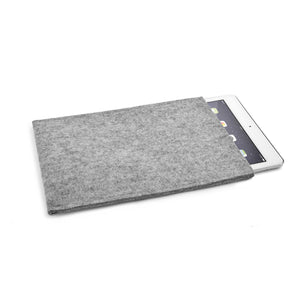 iPad Pro 10.5 inch Wool Felt Cover Grey Portrait - Wrappers UK