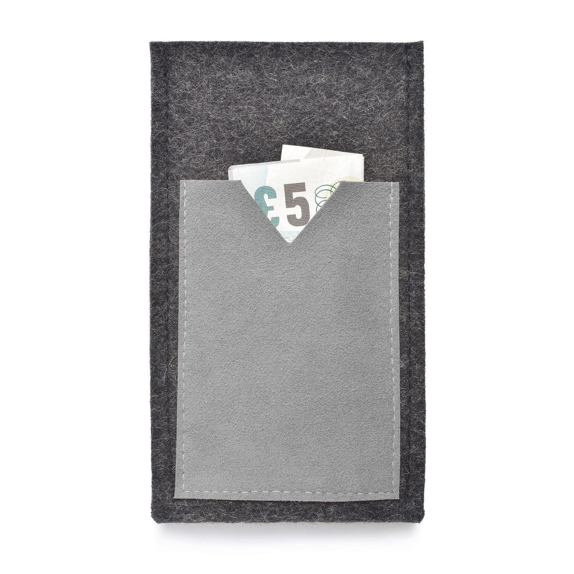 iPhone Wool Felt Cover Charcoal/Grey - Wrappers UK