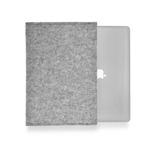 MacBook Wool Felt Grey Landscape - Wrappers UK