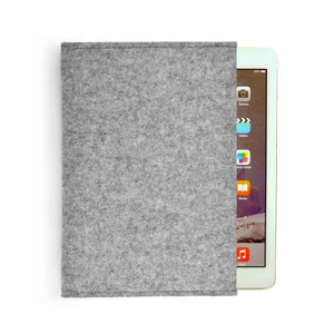 iPad Pro 12.9 inch Wool Felt Cover Grey Landscap - Wrappers UK