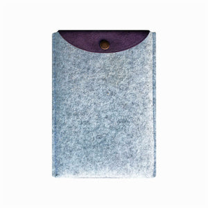 iPad Pro Wool Felt Grey Portrait with Alcantara Purple